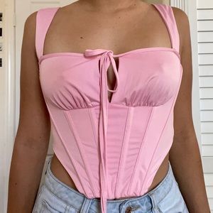 pink corset top